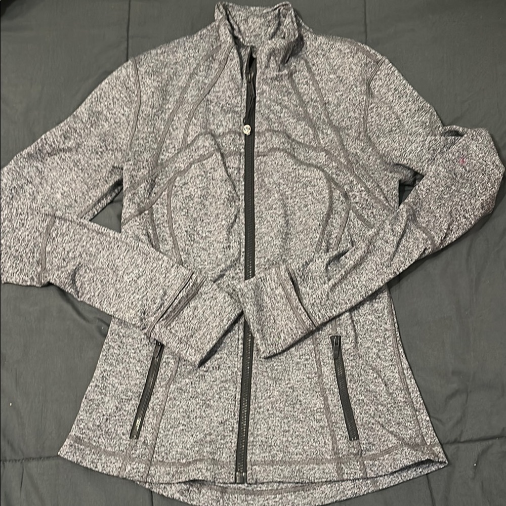 Women's Gray Zip-Up Jacket